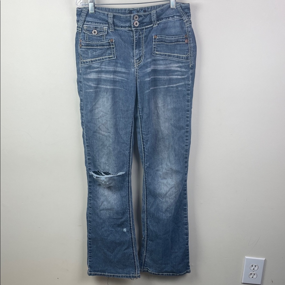 Angels Button Flap Baby Flare Jeans
